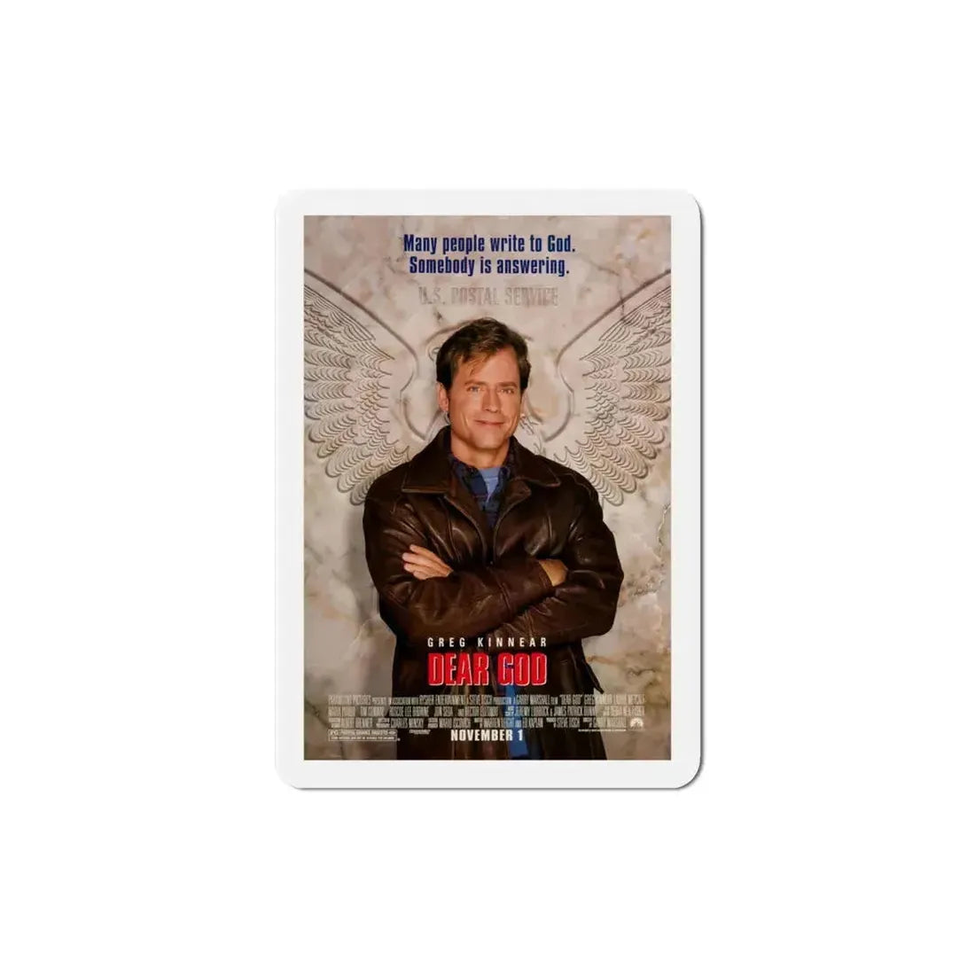 Dear God 1996 Movie Poster Refrigerator Magnet 4 Inch - The Sticker Space