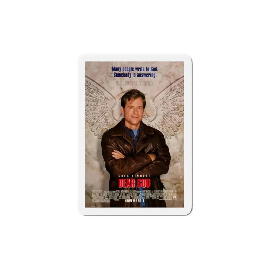 Dear God 1996 Movie Poster Refrigerator Magnet 6 Inch - The Sticker Space
