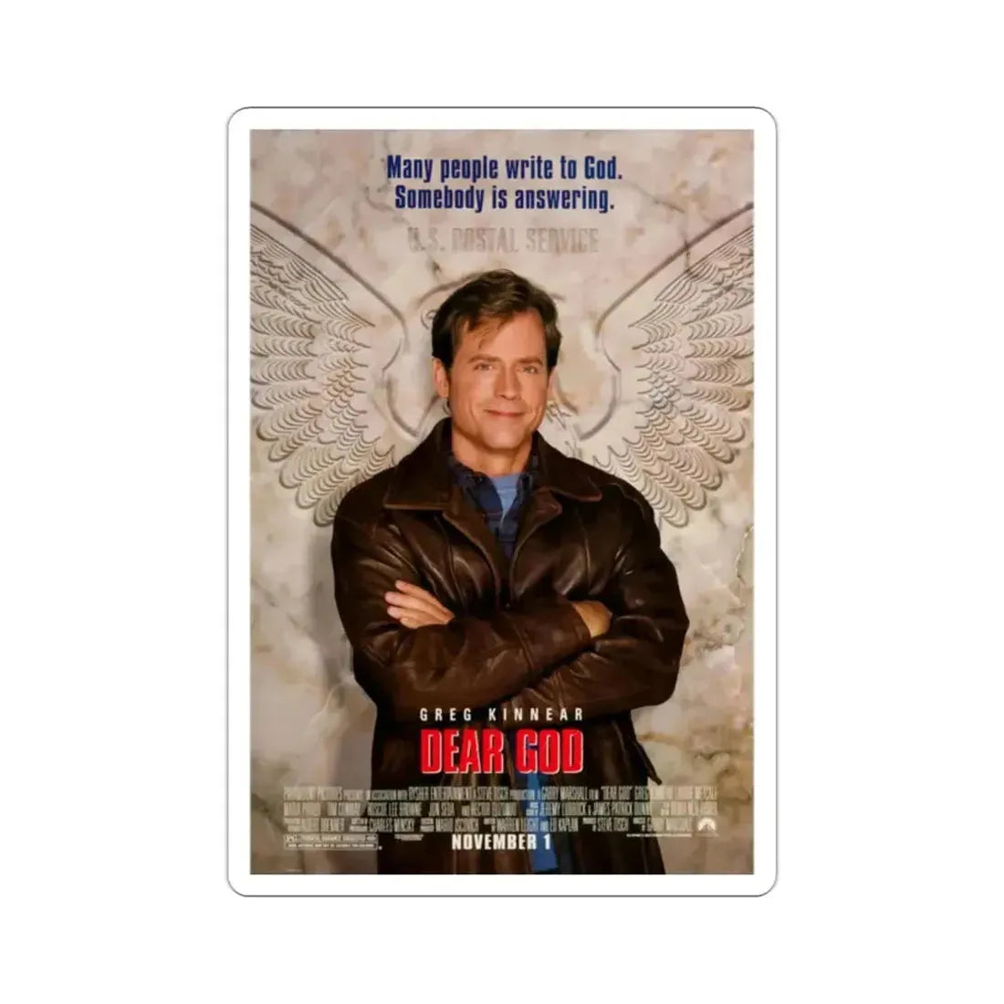 Dear God 1996 Movie Poster STICKER Vinyl Die-Cut Decal - The Sticker Space
