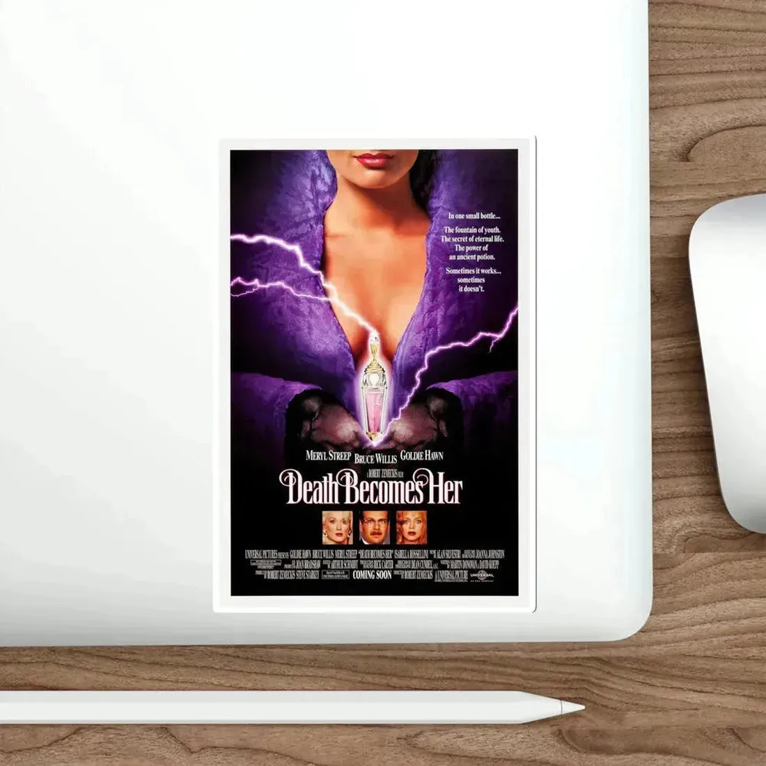 Death Becomes Her 1992 Movie Poster STICKER Vinyl Die-Cut Decal - The Sticker Space