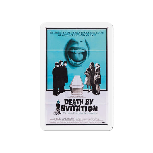 DEATH BY INVITATION 1971 Movie Poster - Die-Cut Magnet-6 × 6"-The Sticker Space