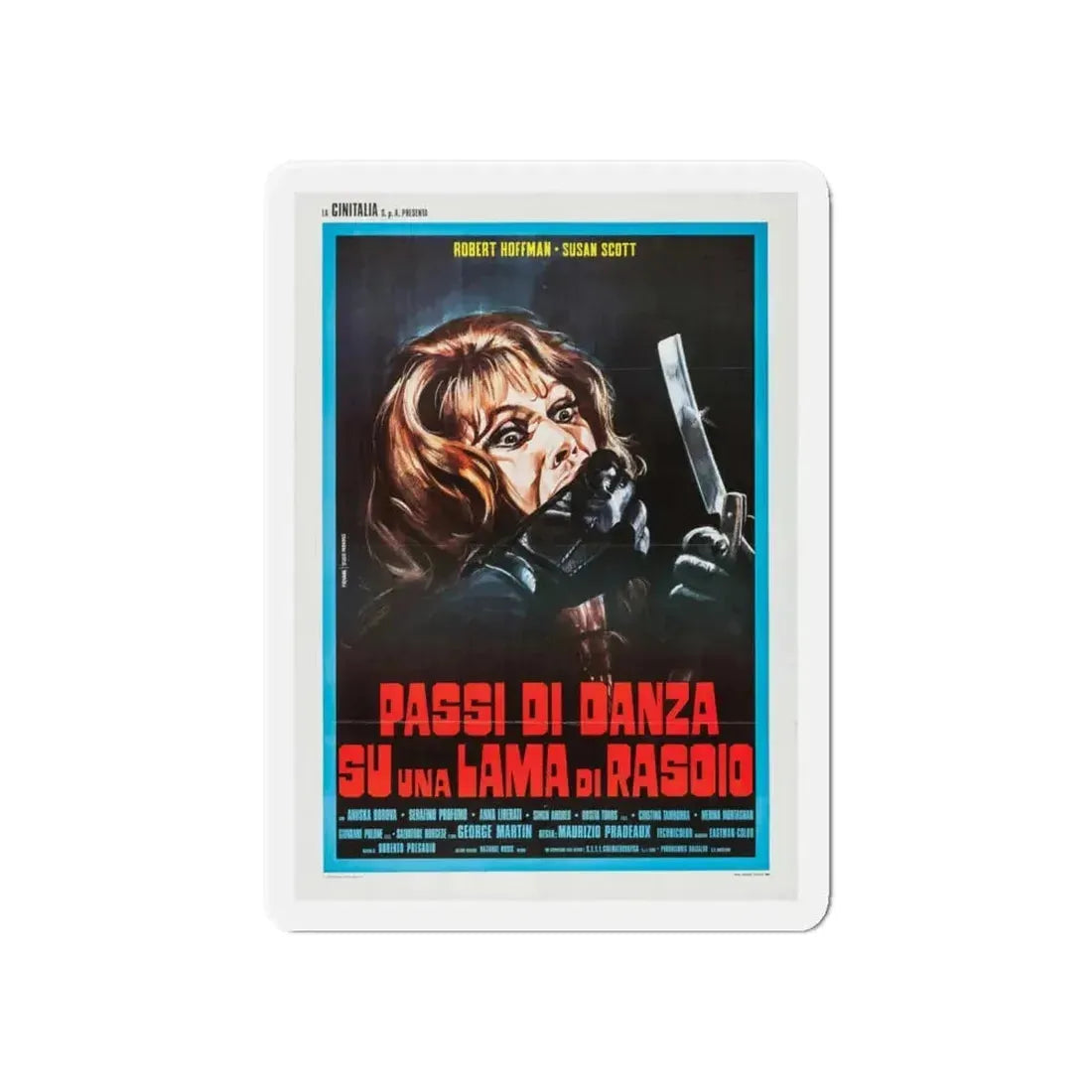 DEATH CARRIES A CANE (ITALIAN) 1973 Movie Poster - Refrigerator Magnet 6 Inch - The Sticker Space