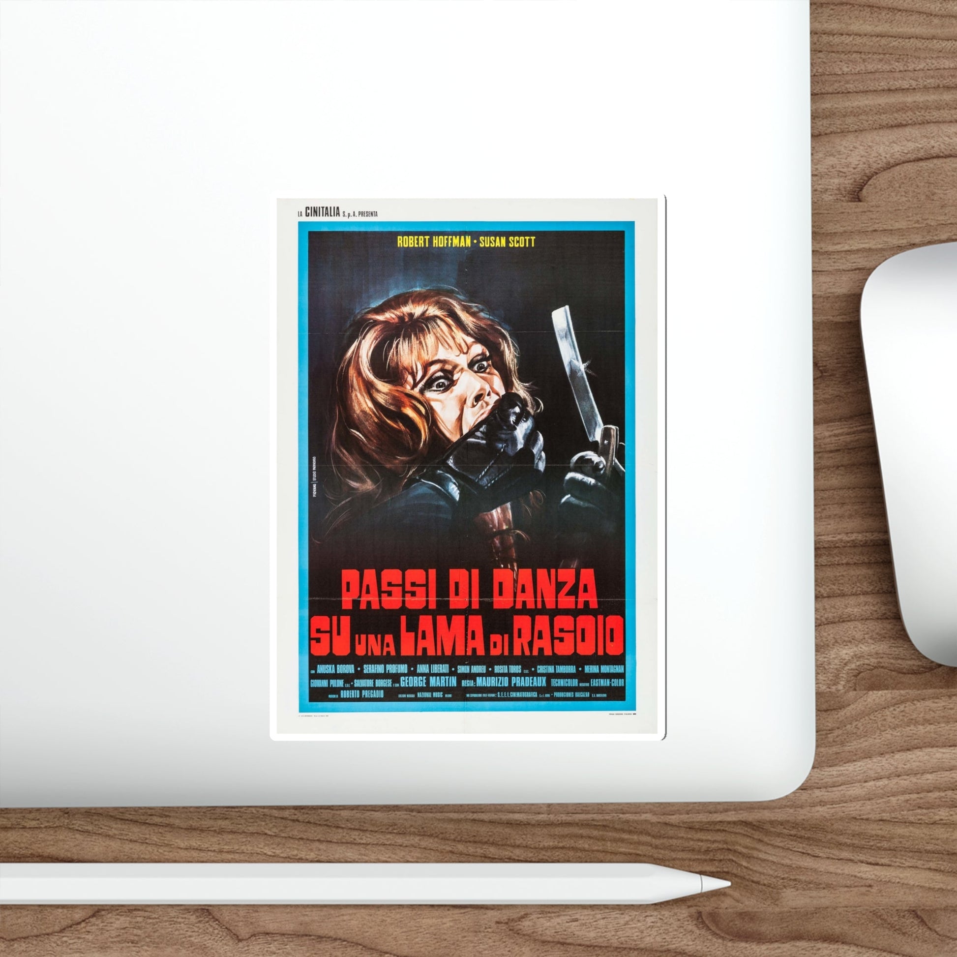 DEATH CARRIES A CANE (ITALIAN) 1973 Movie Poster STICKER Vinyl Die-Cut Decal-The Sticker Space