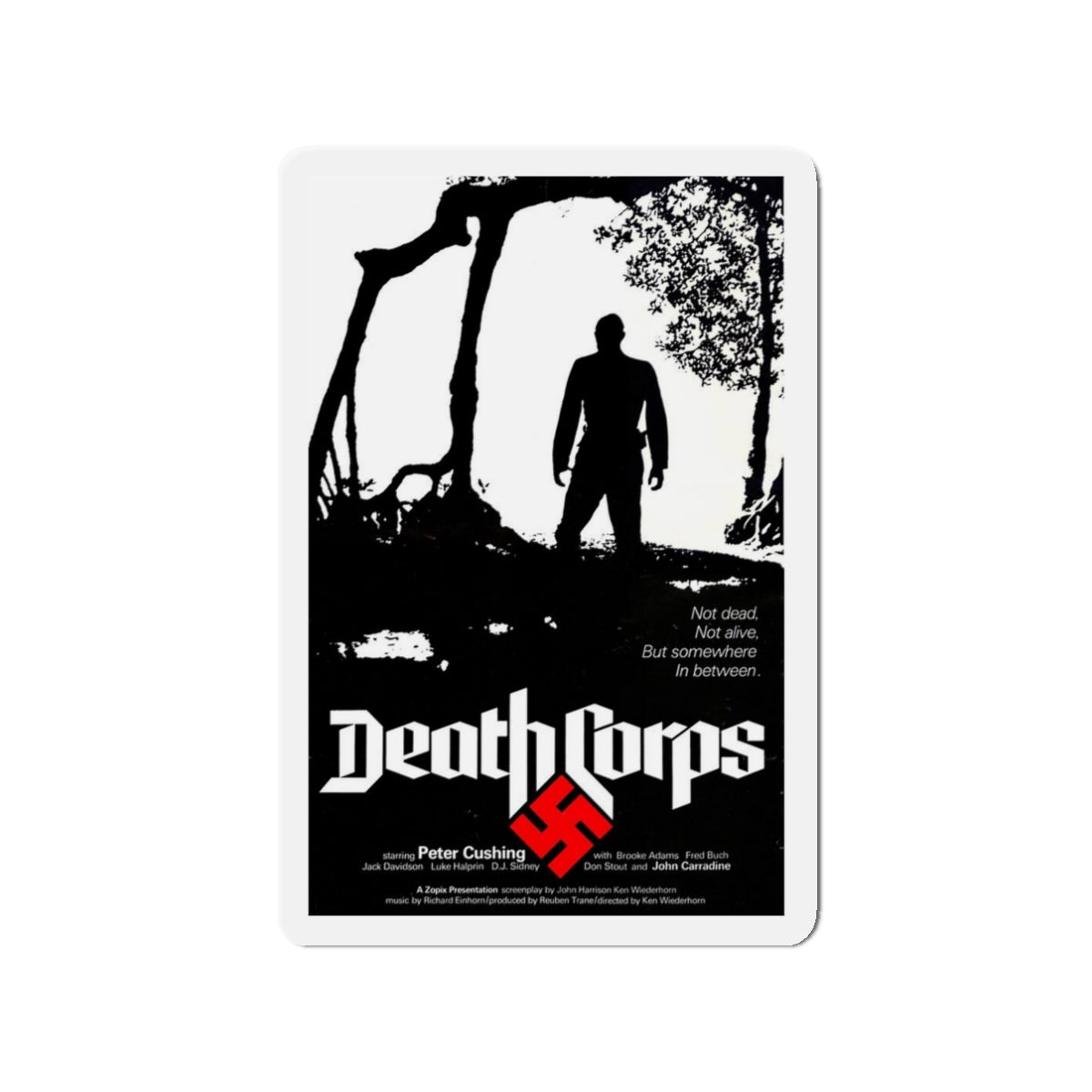 DEATH CORPS (SHOCK WAVES) 1977 Movie Poster - Die-Cut Magnet-3" x 3"-The Sticker Space