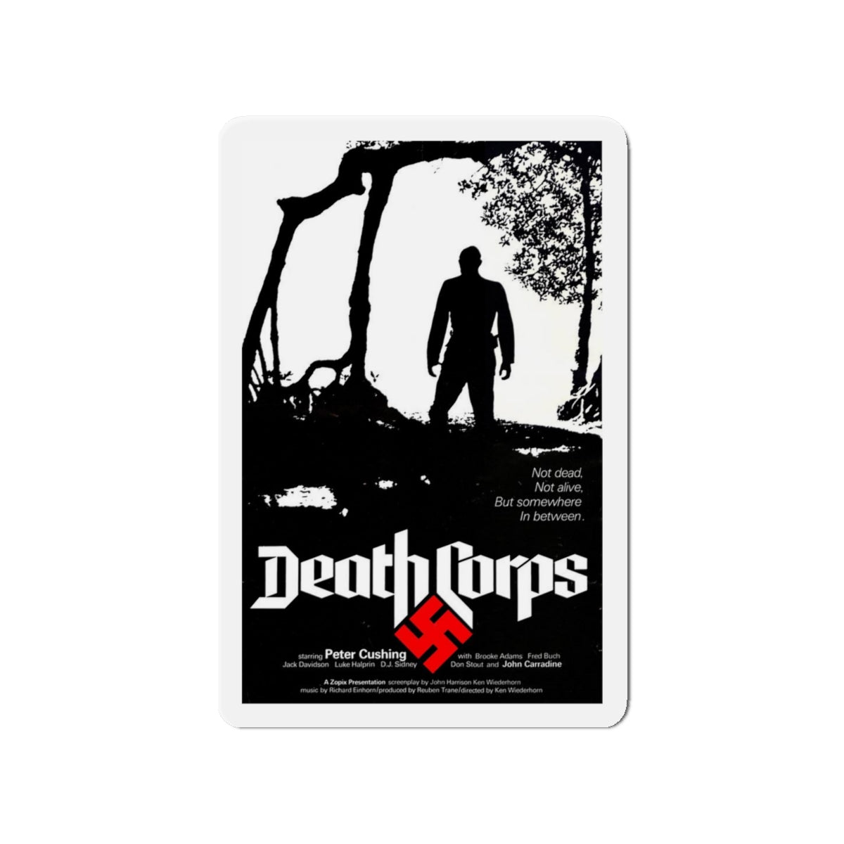 DEATH CORPS (SHOCK WAVES) 1977 Movie Poster - Die-Cut Magnet-4" x 4"-The Sticker Space