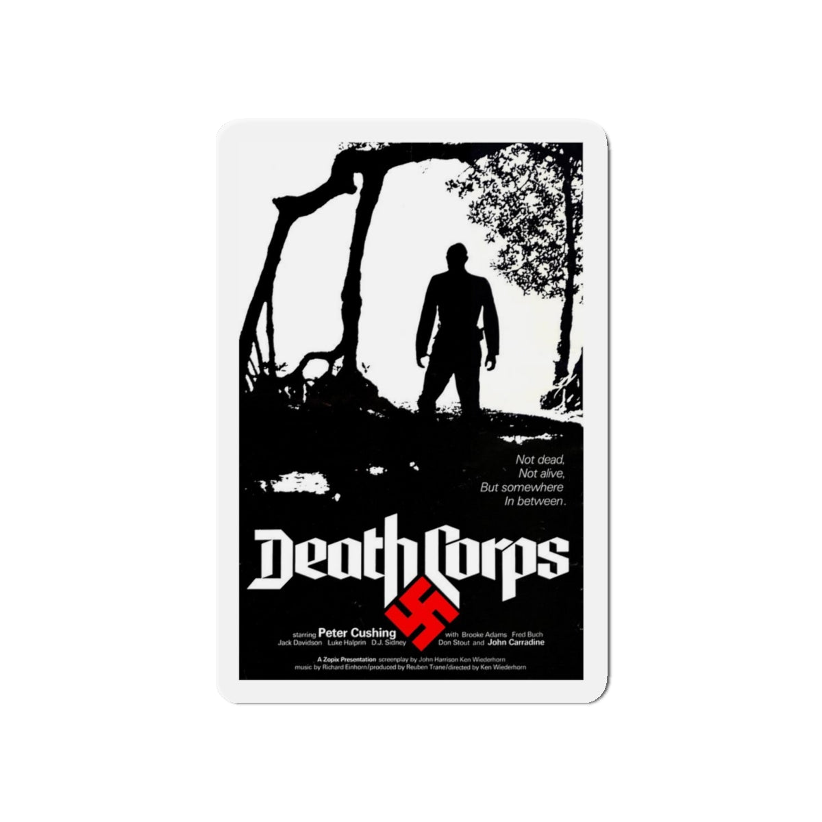 DEATH CORPS (SHOCK WAVES) 1977 Movie Poster - Die-Cut Magnet-5" x 5"-The Sticker Space