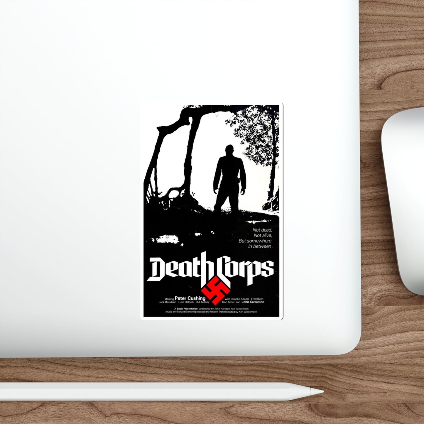 DEATH CORPS (SHOCK WAVES) 1977 Movie Poster STICKER Vinyl Die-Cut Decal-The Sticker Space