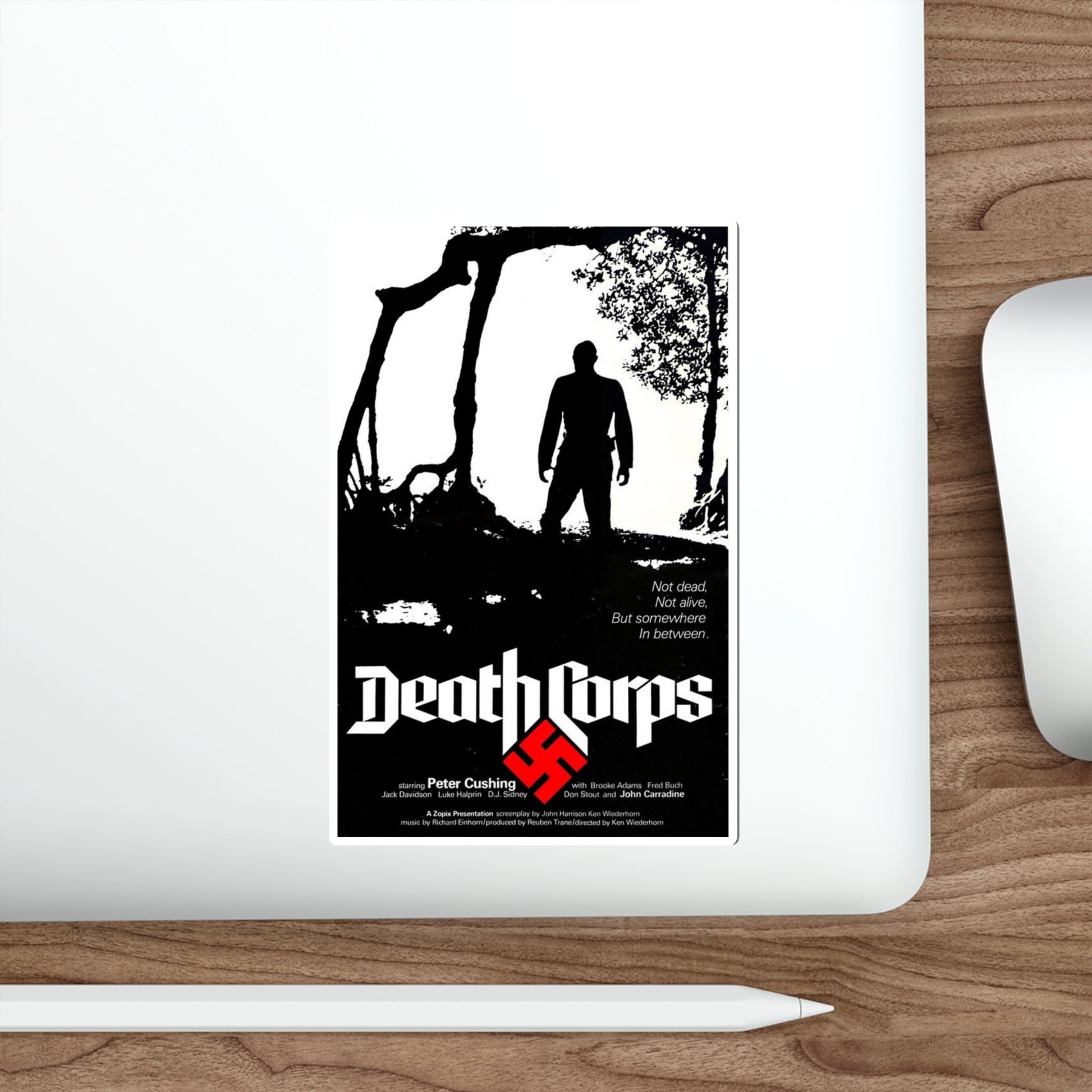 DEATH CORPS (SHOCK WAVES) 1977 Movie Poster STICKER Vinyl Die-Cut Decal-The Sticker Space