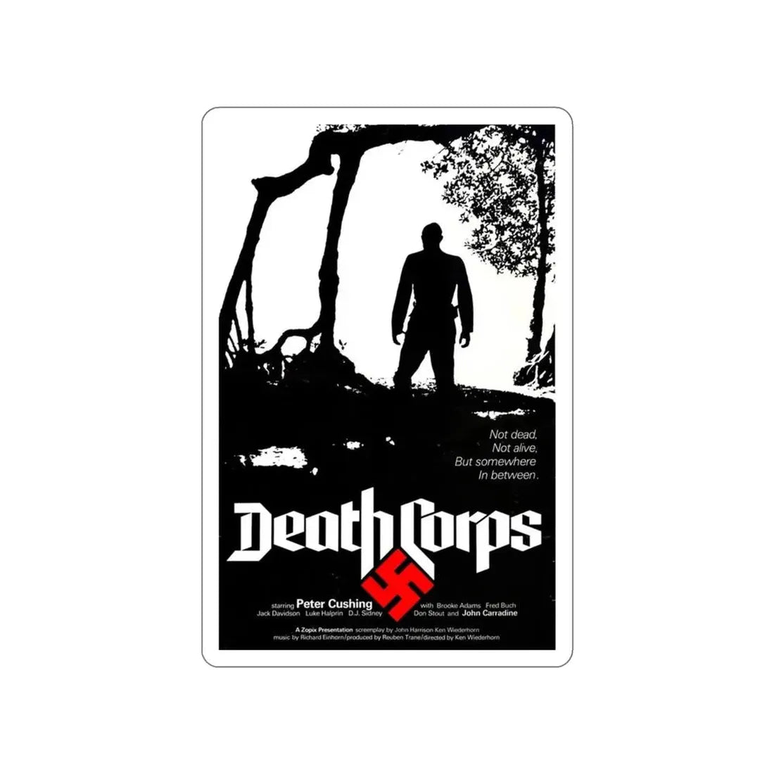 DEATH CORPS (SHOCK WAVES) 1977 Movie Poster STICKER Vinyl Die-Cut Decal - The Sticker Space