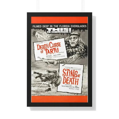 DEATH CURSE OF TARTU + STING OF DEATH 1966 - Framed Movie Poster - The Sticker Space