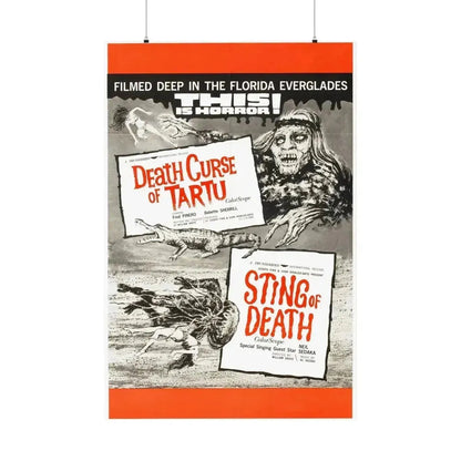DEATH CURSE OF TARTU + STING OF DEATH 1966 - Paper Movie Poster 36" x 54" Matte - The Sticker Space