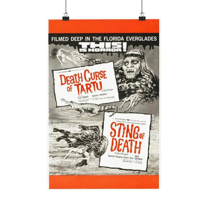 DEATH CURSE OF TARTU + STING OF DEATH 1966 - Paper Movie Poster - The Sticker Space