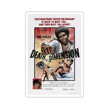 DEATH DIMENSION 1978 Movie Poster - STICKER Vinyl Kiss-Cut Decal 6 Inch White - The Sticker Space