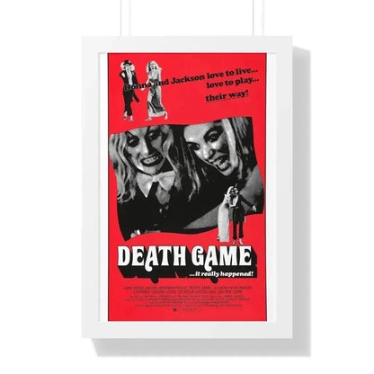 DEATH GAME 1977 - Framed Movie Poster 16″ x 24″ White - The Sticker Space