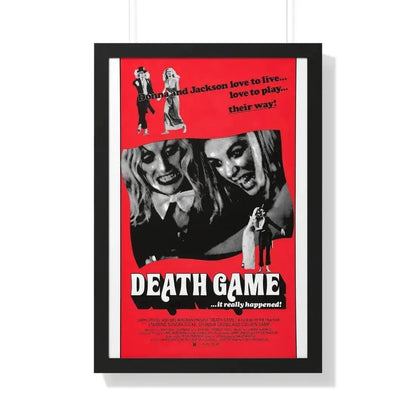 DEATH GAME 1977 - Framed Movie Poster 20" x 30" Black - The Sticker Space