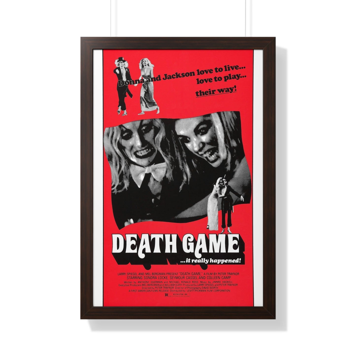 DEATH GAME 1977 - Framed Movie Poster-20" x 30"-The Sticker Space