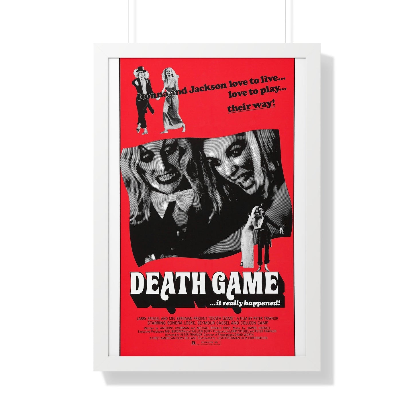 DEATH GAME 1977 - Framed Movie Poster-20" x 30"-The Sticker Space