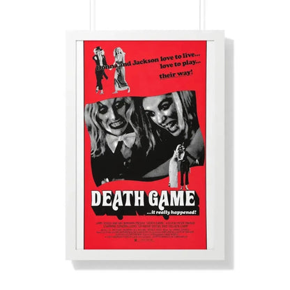 DEATH GAME 1977 - Framed Movie Poster 20" x 30" White - The Sticker Space