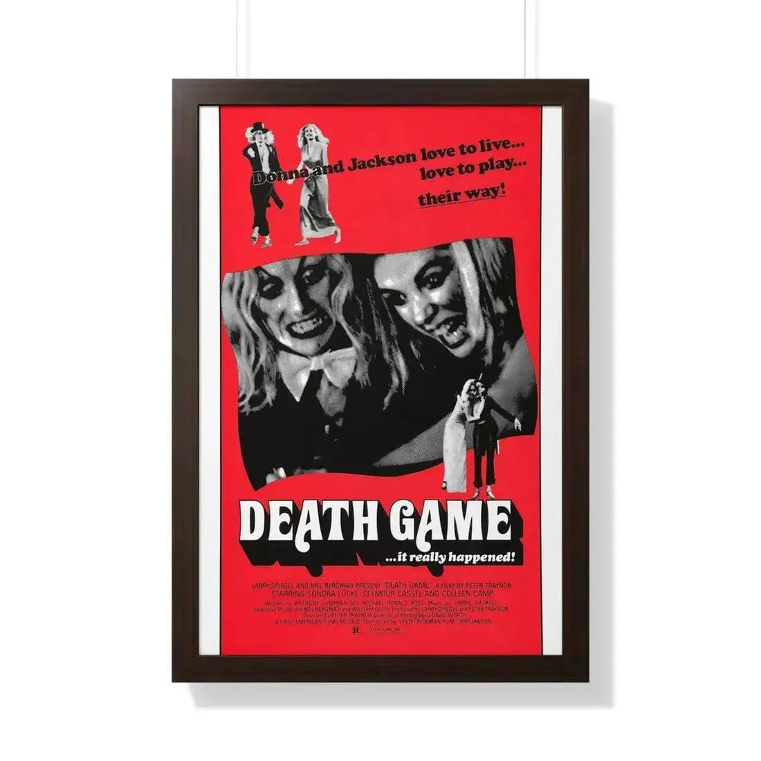 DEATH GAME 1977 - Framed Movie Poster - The Sticker Space