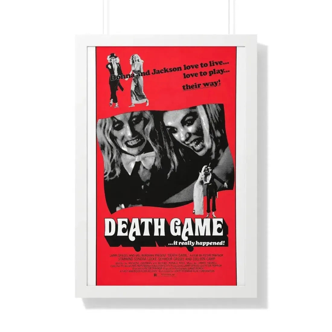 DEATH GAME 1977 - Framed Movie Poster - The Sticker Space