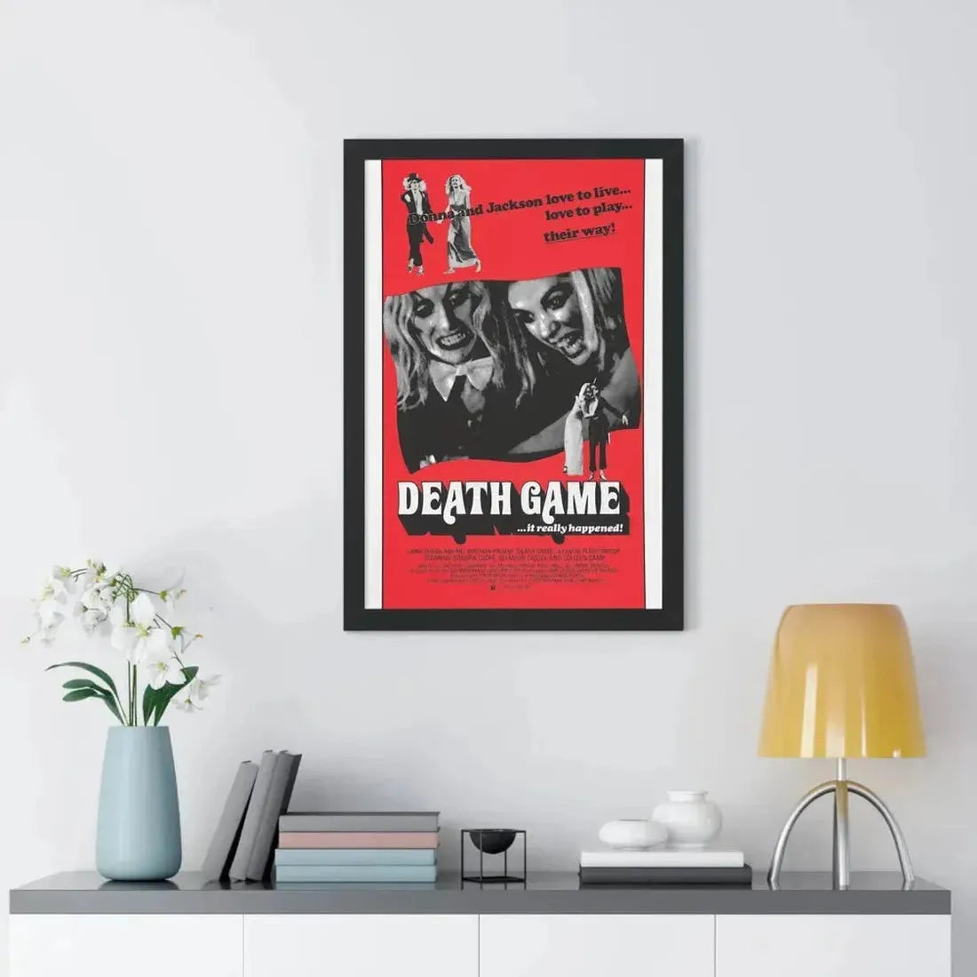 DEATH GAME 1977 - Framed Movie Poster - The Sticker Space