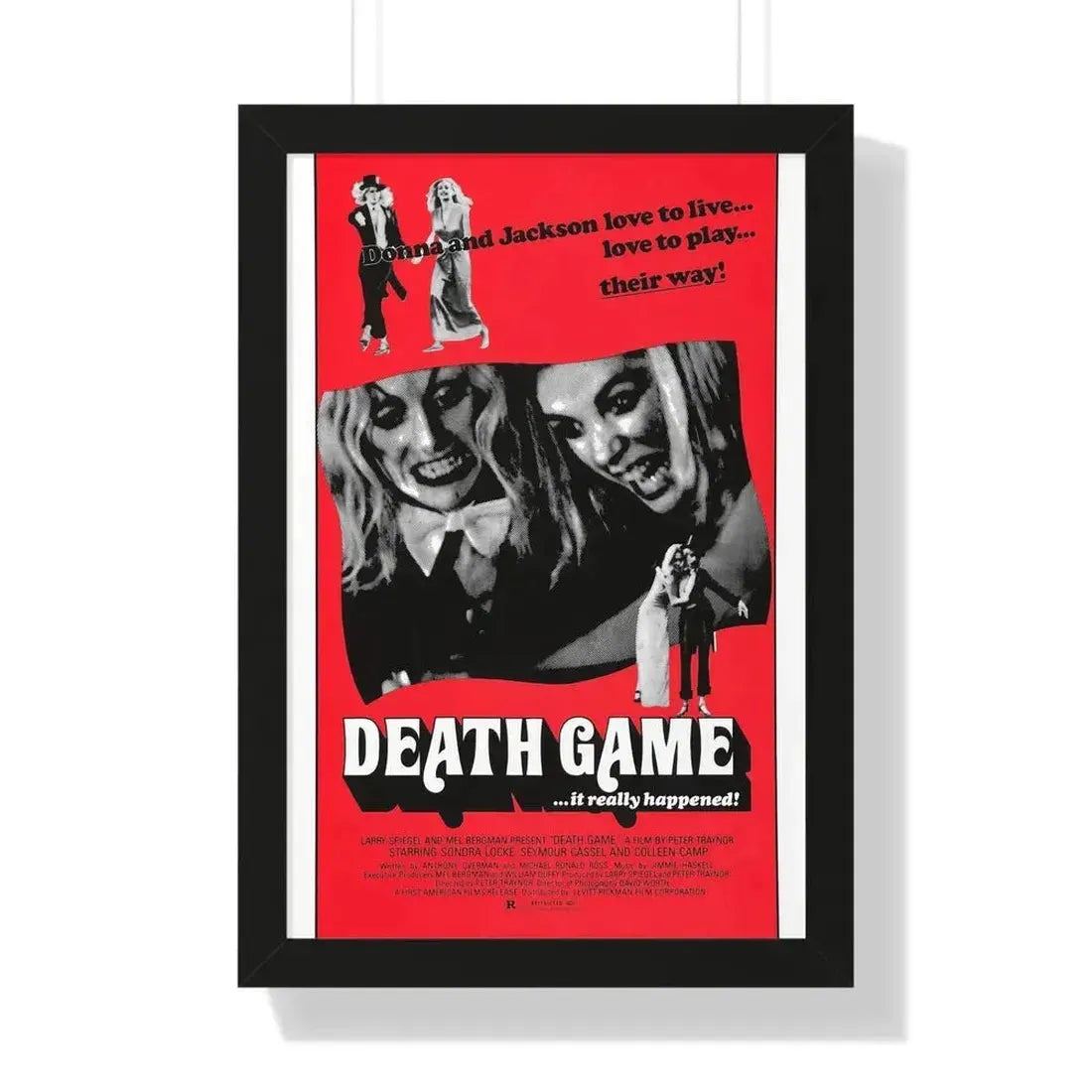 DEATH GAME 1977 - Framed Movie Poster - The Sticker Space