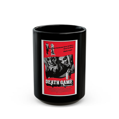 DEATH GAME 1977 Movie Poster - Black Coffee Mug-15oz-The Sticker Space