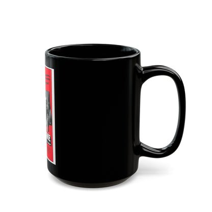 DEATH GAME 1977 Movie Poster - Black Coffee Mug-The Sticker Space