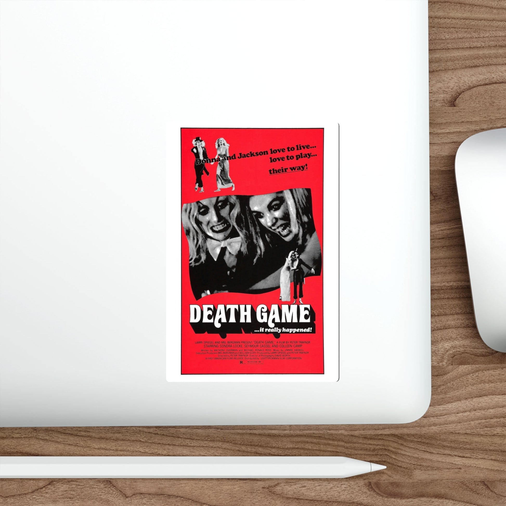 DEATH GAME 1977 Movie Poster STICKER Vinyl Die-Cut Decal-The Sticker Space