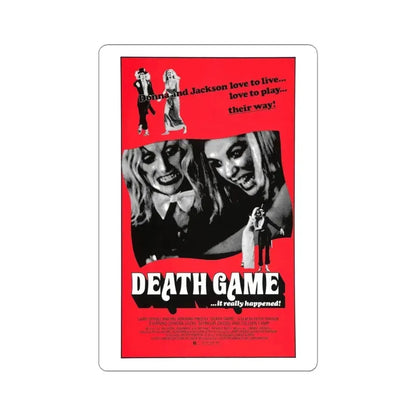 DEATH GAME 1977 Movie Poster - STICKER Vinyl Kiss-Cut Decal 6 Inch White - The Sticker Space