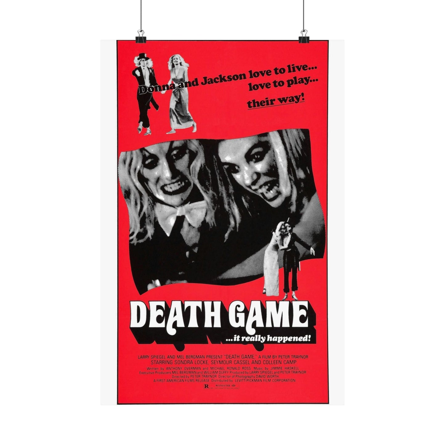 DEATH GAME 1977 - Paper Movie Poster-16″ x 24″-The Sticker Space