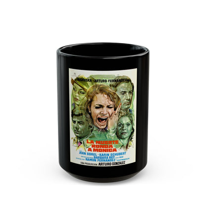 DEATH HAUNTS MONICA 1980 Movie Poster - Black Coffee Mug-15oz-The Sticker Space