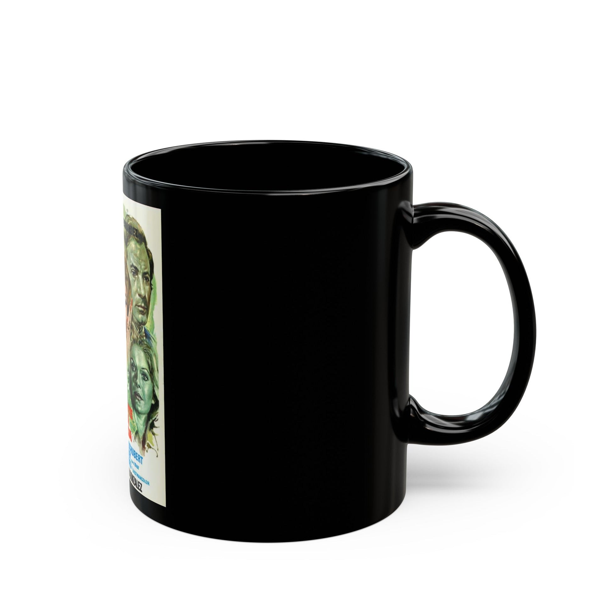 DEATH HAUNTS MONICA 1980 Movie Poster - Black Coffee Mug-The Sticker Space