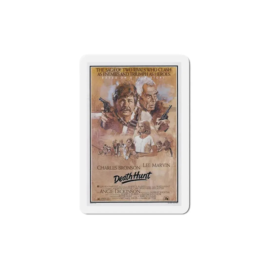 Death Hunt 1981 Movie Poster Refrigerator Magnet 3 Inch - The Sticker Space