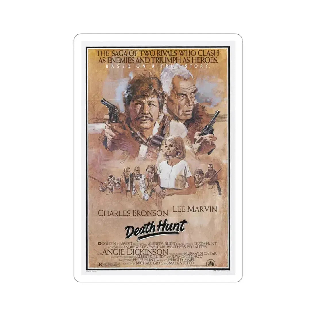 Death Hunt 1981 Movie Poster STICKER Vinyl Die-Cut Decal - The Sticker Space