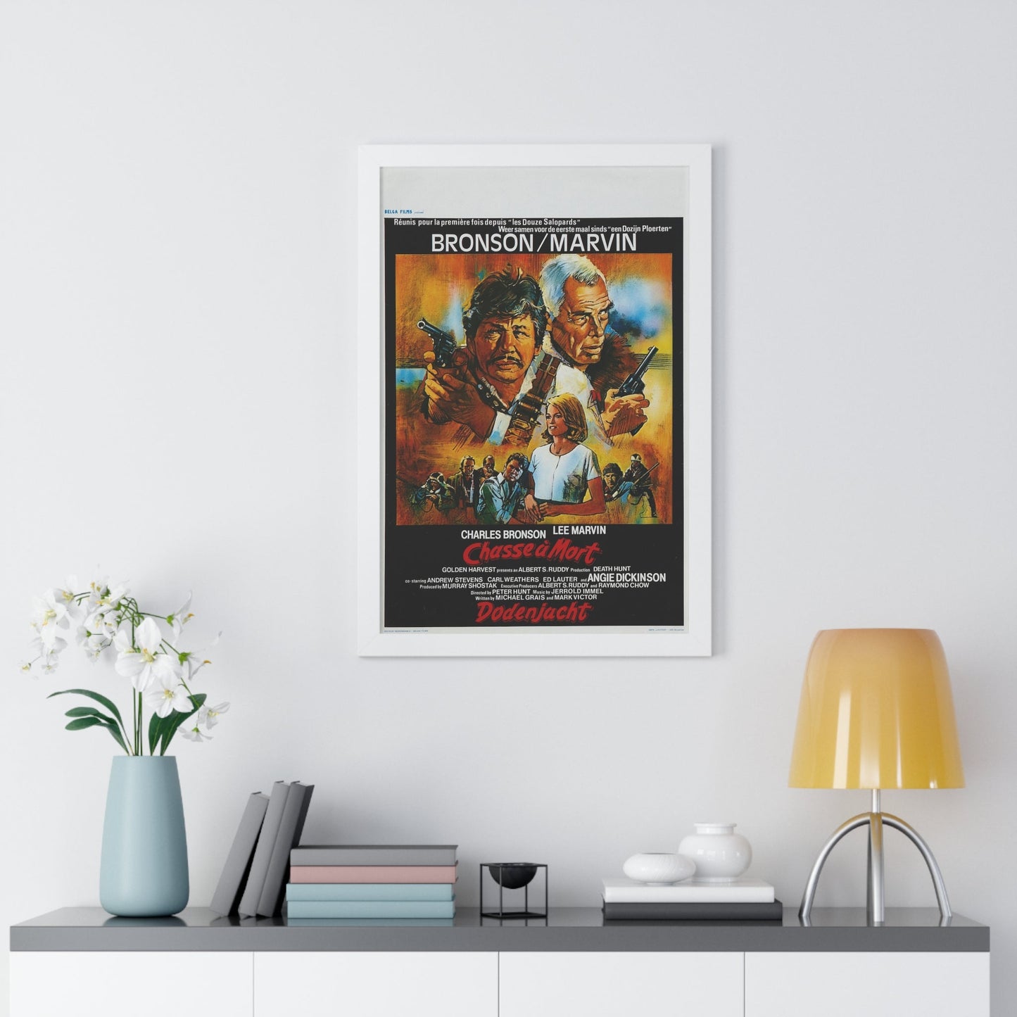 DEATH HUNT (BELGIAN) 1981 - Framed Movie Poster-The Sticker Space