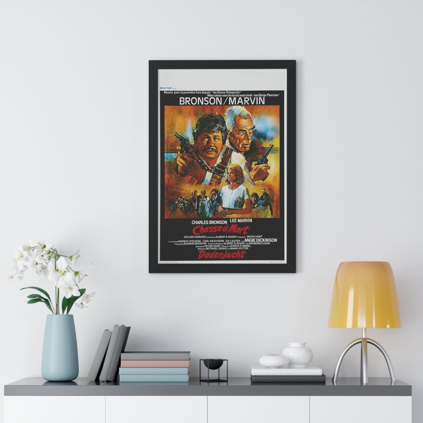 DEATH HUNT (BELGIAN) 1981 - Framed Movie Poster-The Sticker Space