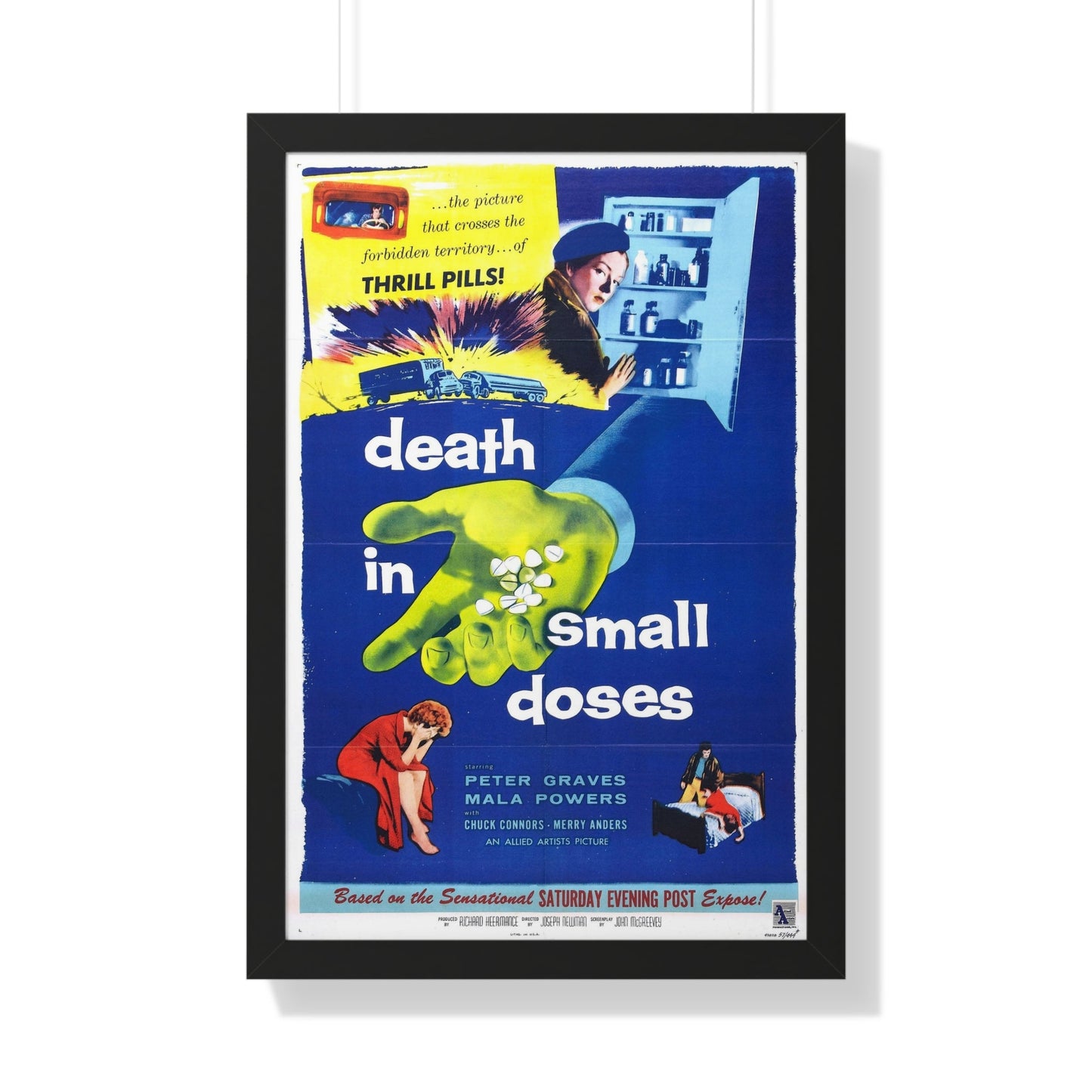 DEATH IN SMALL DOSES 1957 - Framed Movie Poster-20" x 30"-The Sticker Space