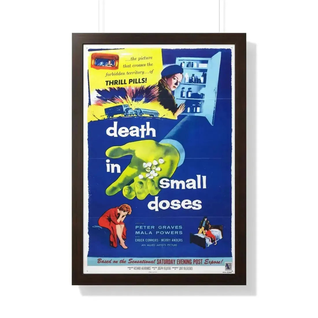 DEATH IN SMALL DOSES 1957 - Framed Movie Poster - The Sticker Space