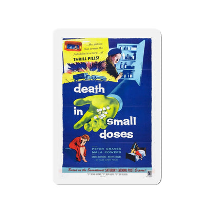 DEATH IN SMALL DOSES 1957 Movie Poster - Die-Cut Magnet-3" x 3"-The Sticker Space