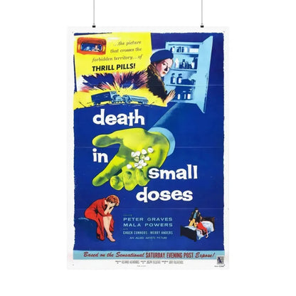 DEATH IN SMALL DOSES 1957 - Paper Movie Poster 36" x 54" Matte - The Sticker Space