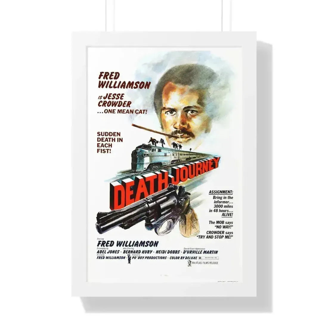 DEATH JOURNEY 1976 - Framed Movie Poster 16″ x 24″ White - The Sticker Space