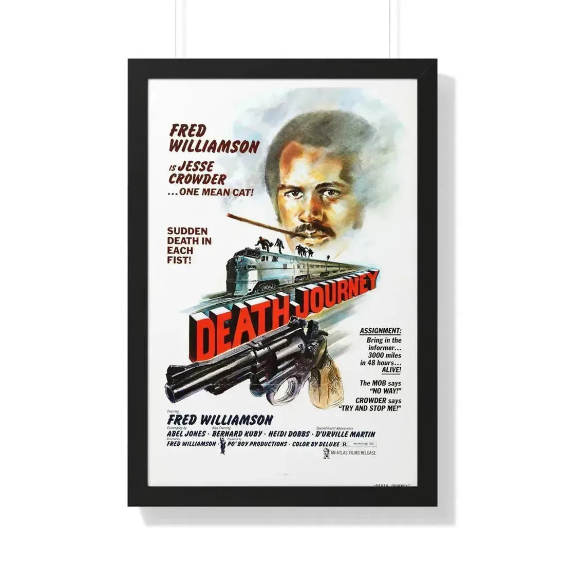 DEATH JOURNEY 1976 - Framed Movie Poster 20" x 30" Black - The Sticker Space