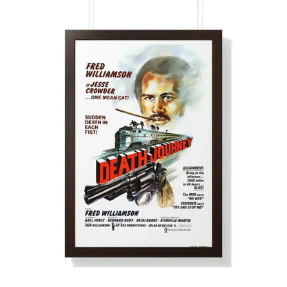 DEATH JOURNEY 1976 - Framed Movie Poster 20" x 30" Walnut - The Sticker Space