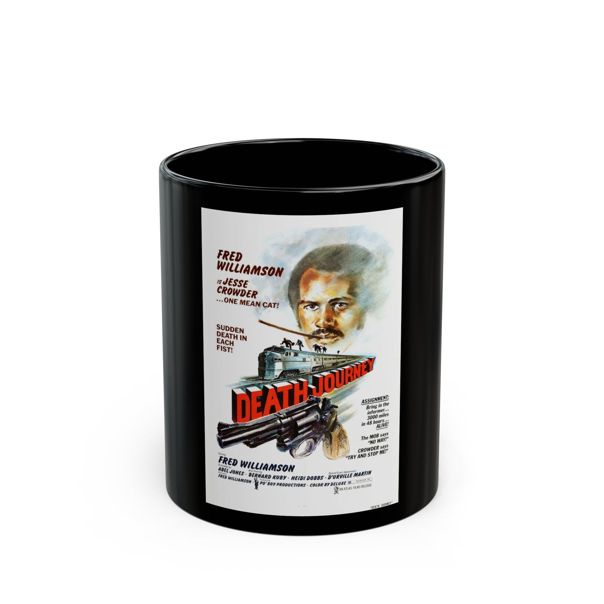 DEATH JOURNEY 1976 Movie Poster - Black Coffee Mug-11oz-The Sticker Space