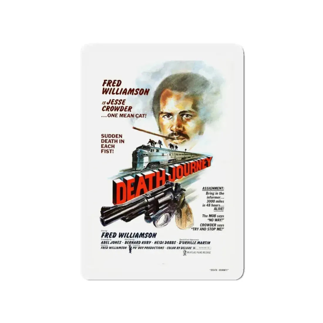 DEATH JOURNEY 1976 Movie Poster - Refrigerator Magnet 3 Inch - The Sticker Space