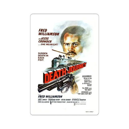 DEATH JOURNEY 1976 Movie Poster - STICKER Vinyl Kiss-Cut Decal 3 Inch White - The Sticker Space