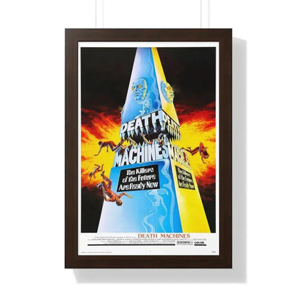 DEATH MACHINES 1976 - Framed Movie Poster 16″ x 24″ Walnut - The Sticker Space