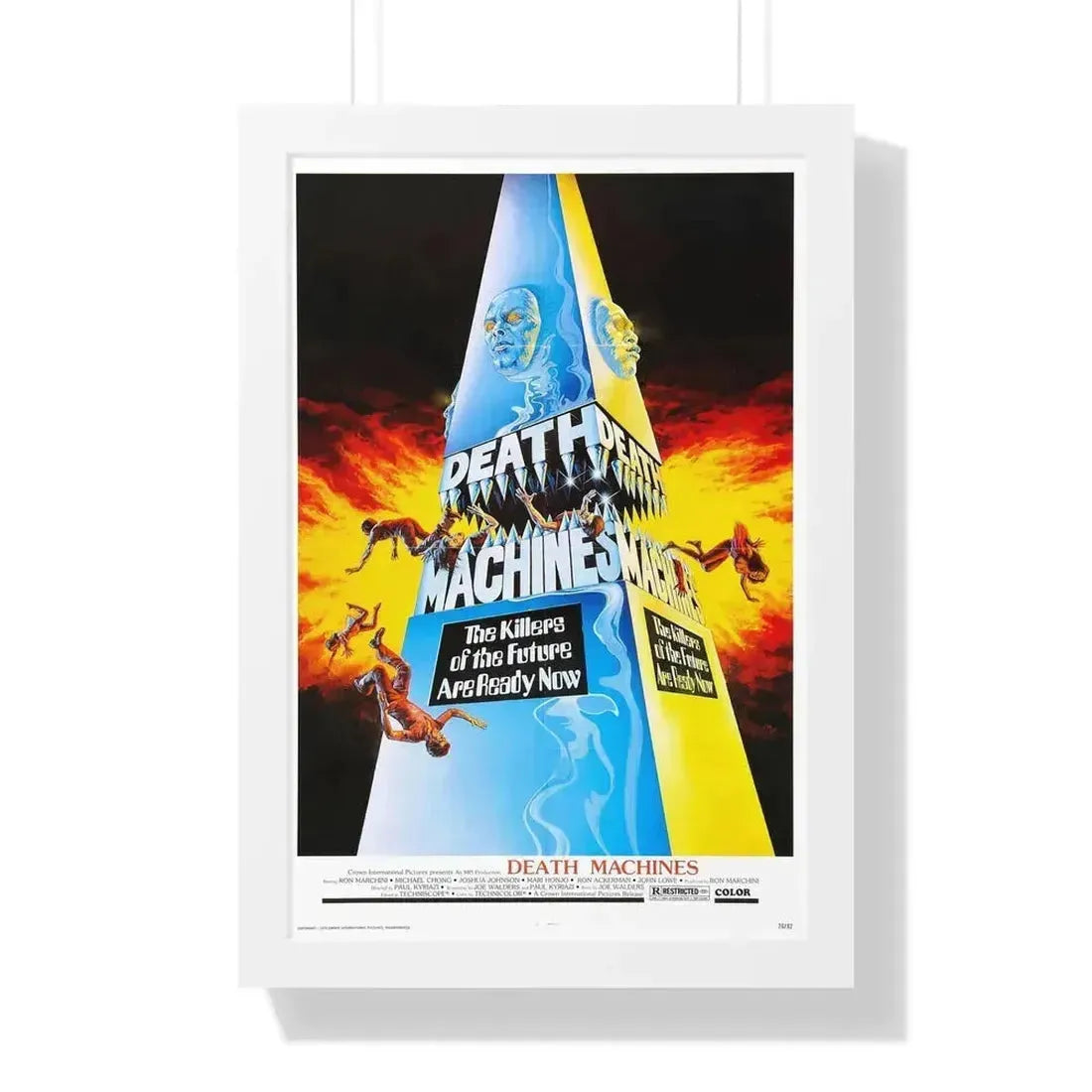DEATH MACHINES 1976 - Framed Movie Poster 16″ x 24″ White - The Sticker Space