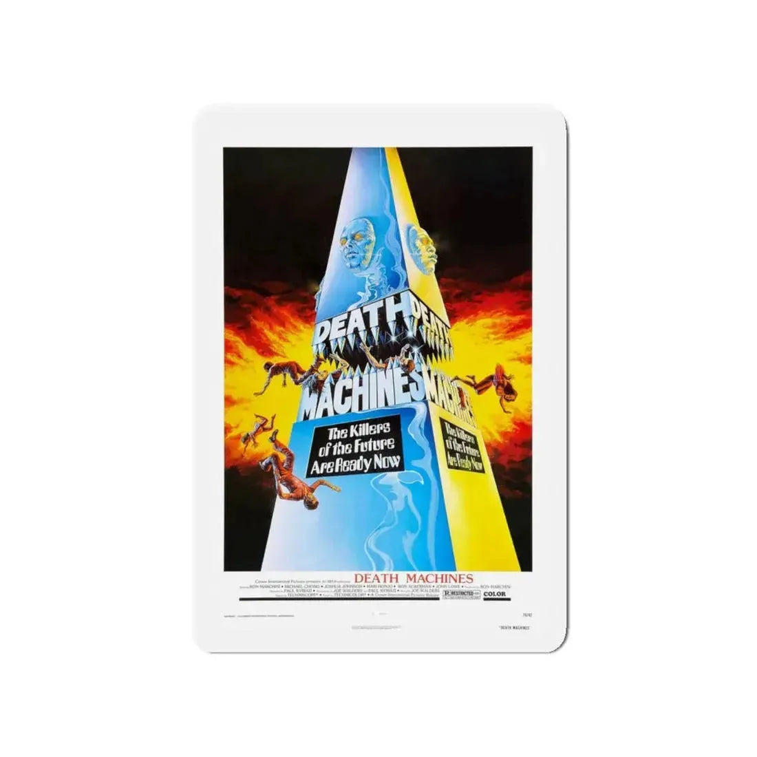 DEATH MACHINES 1976 Movie Poster - Refrigerator Magnet 4 Inch - The Sticker Space